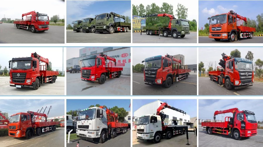 Chinese Brand Shacman F3000 L3000 4X2 Cargo Truck with Crane 7ton 8ton 10ton Straight Boom Crane for Sale
