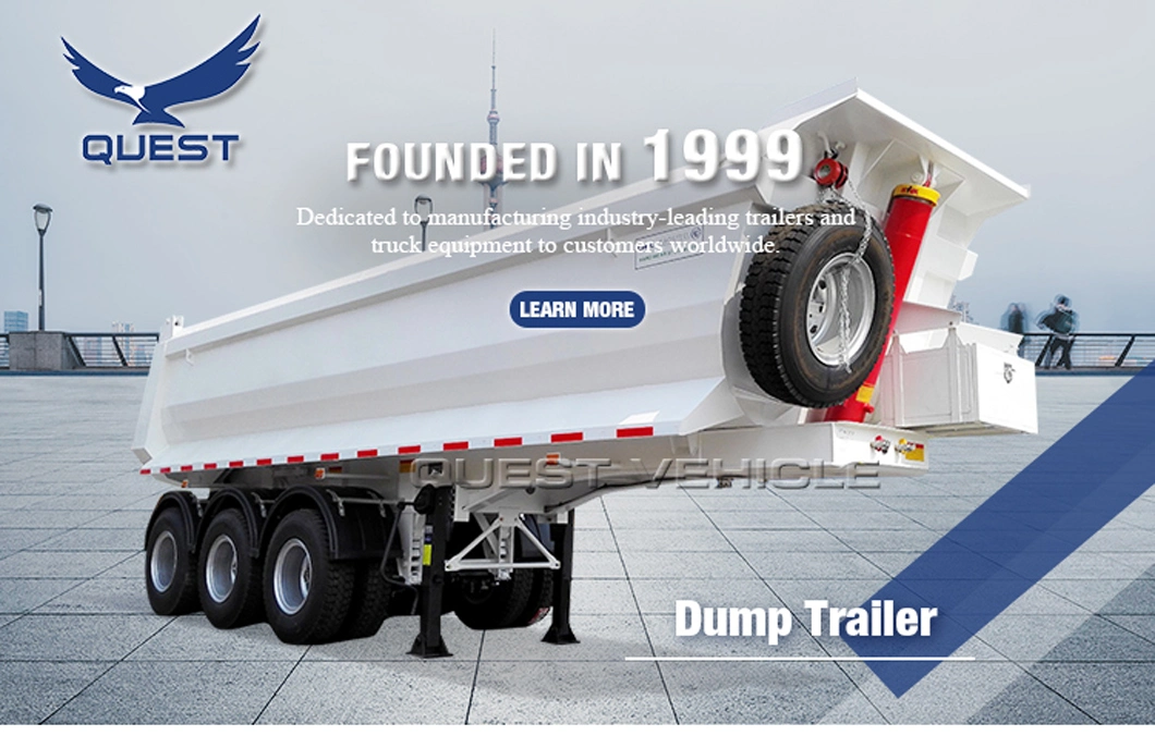 4 Axles 80-100tons 45cbm Rear Dumper Trailer Dump Tipper Semi Trailer