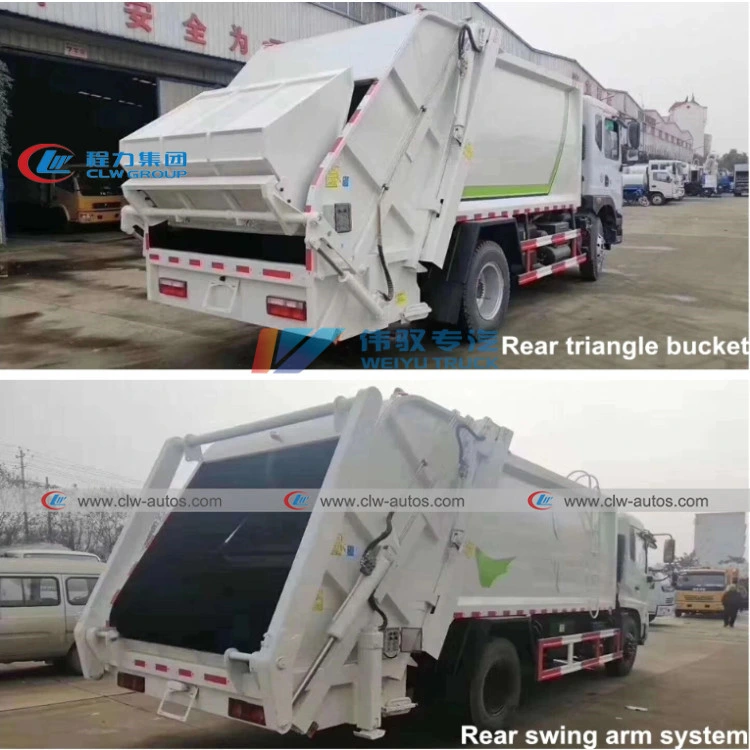 Shacman L3000 4X2 14cbm 10 Tons Hydraulic High Compression Ratio Residential Solid Waste Compressed Garbage Compactor Truck