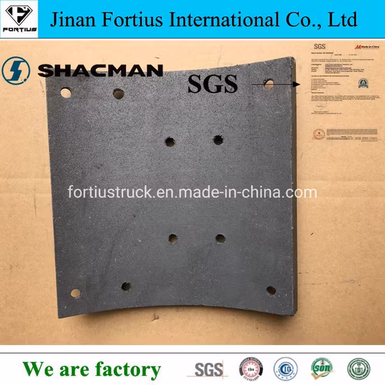 Weichai FAW Shacman Sitrak Beiben North Benz Shantui Sdlg LG Sinotruck HOWO Brake Lining/Motorcycle Auto Part Trailer Foton/Machinery Truck Spare Parts