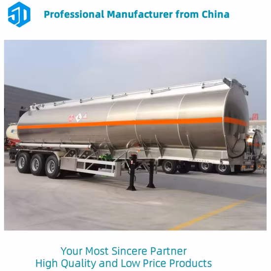 40cbm 3 Axle Aluminium Alloy Oil Tanker/Tank Semi Trailer with Air Suspension