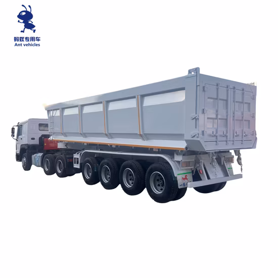 2 or 3 Axles Tipper Cargo Truck Trailer Sand Rock Coal Transport Tipping Trailer Tri Axles 50
