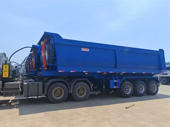 China Factory 3/4 Saf Axles 45 Tons 60 Tons 80 Tons Customization Service Air Suspension/ Steel Plate Axles Dump Semi Trailer Tipper Trailer